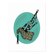 bagpipes post card