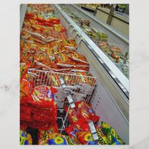 Bags of chips in freezer cabinet flyers
