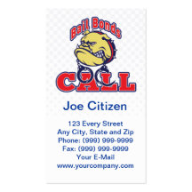 bail bonds bulldog handcuffs business card