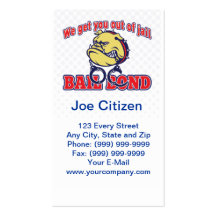 bail bonds bulldog handcuffs business card