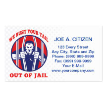 bail bonds busting prison business card