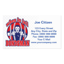 bail bonds busting prison business card