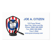 bail bonds Gavel handcuff business card
