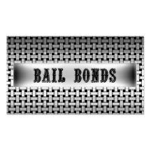 Bail Bonds Metal Look Business Card