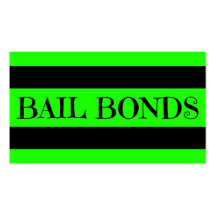 Bail Bonds Neon Green Business Card