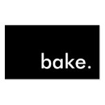 bake. (colour customisable) business card template