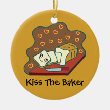 Baked Goods Baker Bakery Cute Kawaii Bread Love Christmas Tree Ornaments