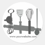 Baker Cook Round Stickers