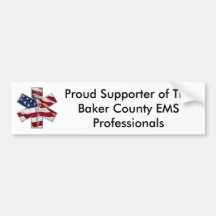 Baker County EMS Professionals Bumpersticker Bumper Stickers