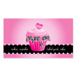 Bakery Business Card Zebra Pink Cupcake Heart