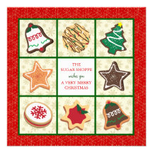 Bakery Business Christmas Cards Announcement