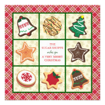Bakery Business Christmas Cards Custom Invitations