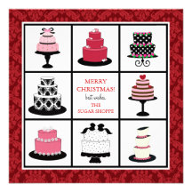 Bakery Business Christmas Cards Personalised Announcement