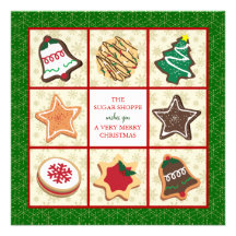 Bakery Business Christmas Cards Personalized Invites