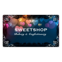 Bakery & Catering Blue Hearts Businesscard Business Cards