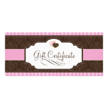 BAKERY GIFT CERTIFICATE PERSONALIZED RACK CARD