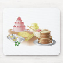 Baking cakes and cookies mouse pads