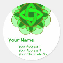 "Balancing the Heart Chakra" Address Label Round Sticker