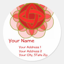"Balancing the Root Chakra" Address Label Round Sticker