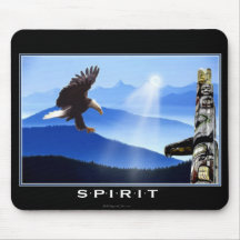 Bald Eagle & Totem Pole Mouse Pad