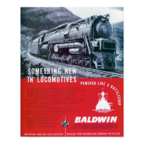 Baldwin Locomotive Works Steam Turbine Locomotive. posters