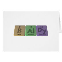 Baldy-B-Al-Dy-Boron-Aluminium-Dysprosium.png Greeting Card