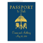 Bali Passport Wedding Invitation Greeting Cards