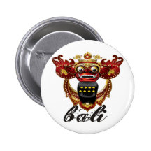 Balinese Barong Indonesia Souvenir Pinback Buttons
