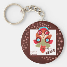 Balinese Offering - Uplifting Peace Art Bag Charm Keychain