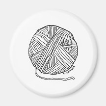 Ball o' Yarn Fridge Magnets