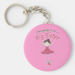 Ballerina Big Sister To Be Keychain