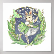 Ballerina Bunny Print Lily of the Valley