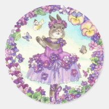 Ballerina Bunny Stickers Violet