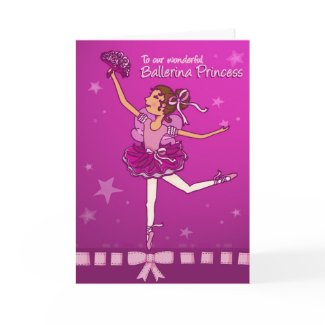 Ballerina Princess Girls Birthday Card card