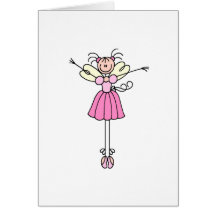 Ballerina Stick Figure Two Card