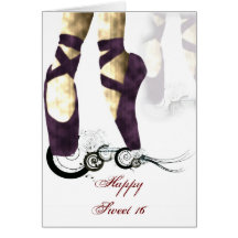 Ballerina Sweet 16 Birthday Card