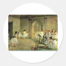 Ballerinas by Edgar Degas Round Stickers
