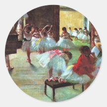 Ballet By Edgar Degas Round Sticker