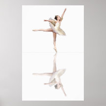 ballet reflections white posters