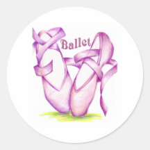Ballet Round Sticker