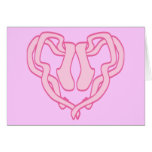 Ballet Slipper Heart Greeting Cards