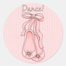 Ballet Slippers Round Sticker