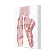 Ballet Slippers Toe Shoes Canvas Print