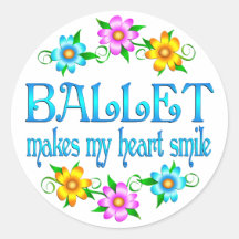 Ballet Smiles Round Stickers