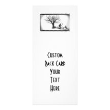 Balloon Clown & Ravens By Creepy Tree - B&W Rack Card Template
