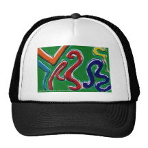 balloon graffiti mesh hats
