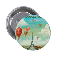 Ballooning Over Paris Pin