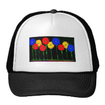 Balloons and Flowers Mesh Hat