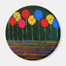 Balloons and Flowers Refrigerator Magnet