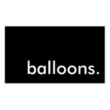 balloons. business card templates